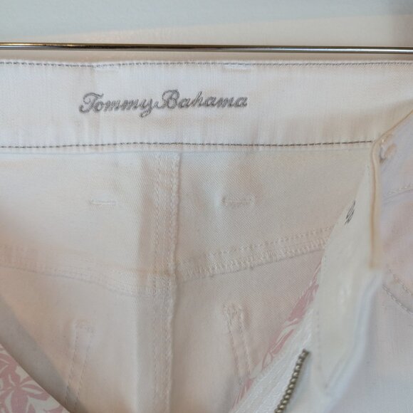 Tommy Bahama White Ellla Twill High Rise Crop Jeans, Sz 8/24 - Picture 4 of 6